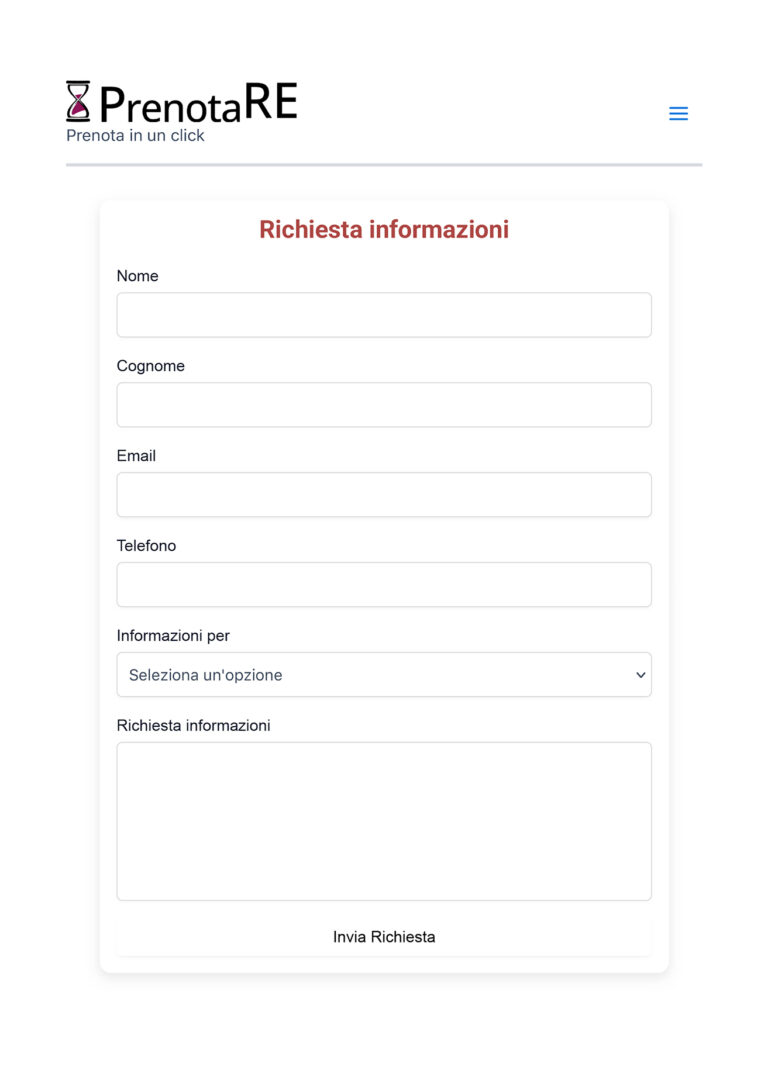 Registrazione per menu con Qr-code