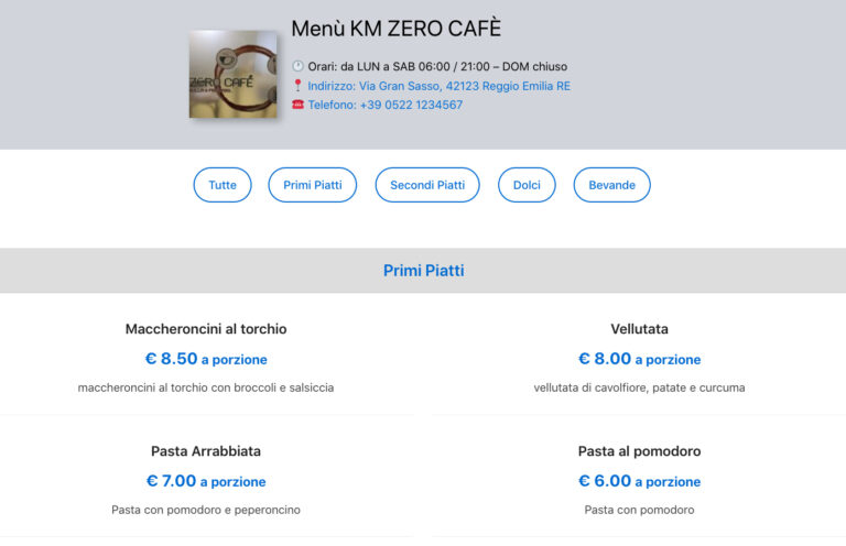 il menu digitale con Qr-Code per i clienti